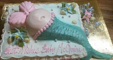 Mermaid tail sheet cake
