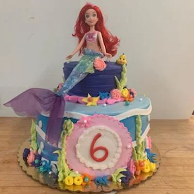 Mermaid doll cake